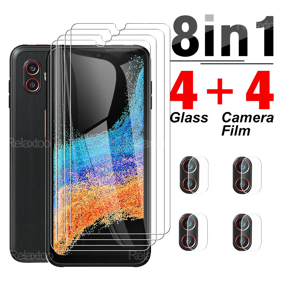 Закаленное стекло 2-8 в 1 для Samsung Galaxy Xcover 6 Pro, Защита экрана для Samsung Galaxy Xcover 6 PRO, Защитная пленка для камеры