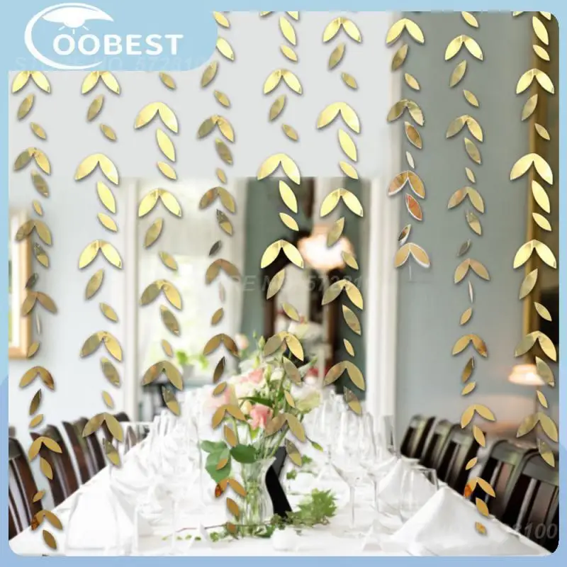 

Festival Celebration Party Leaves Decorative Gold Leaf Wedding Leaf Hanging Decoration Green Leaf Paper String Paper Flower