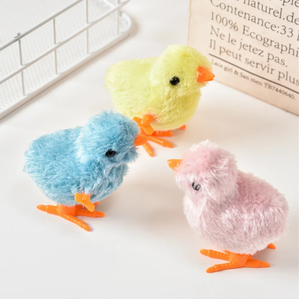 

1Pcs Wind Up Plush Chicken Easter Hopping Funny Chicken Educational Toy Clockwork Jumping Walking Chicks Toys Kids Gift Random