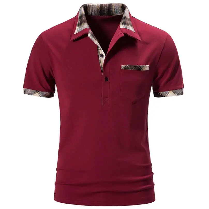 

2022 Fashion Short Sleeve Men Polos Shirts Lapel Casual Polos Homme Clothing Slim Tops Summer Streetwear Male Breathable Shirt