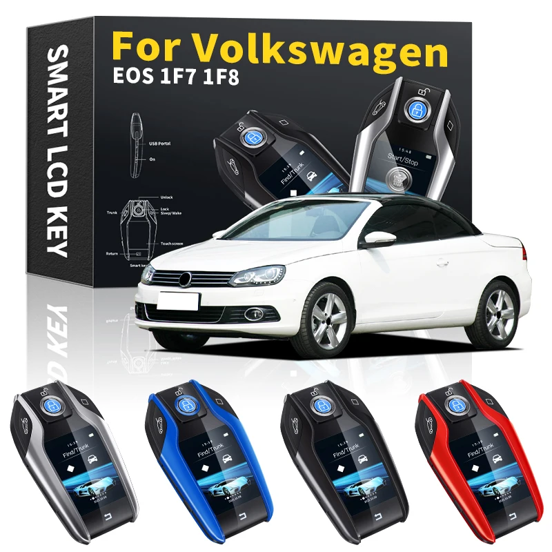 

Car Smart Remote Control Key LCD Display For Volkswagen EOS 1F7 1F8 2000-2021 Smart keychain key Car Accessories high-end key