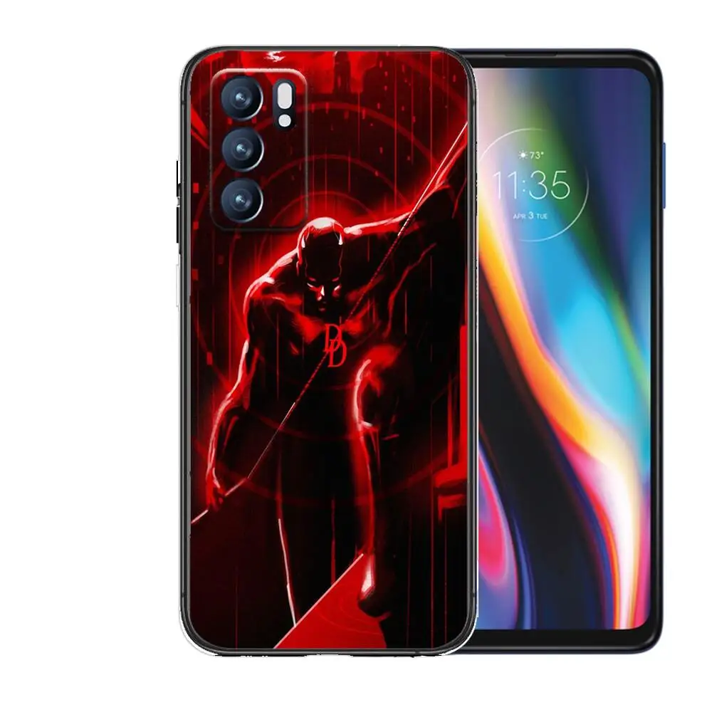 Чехол Daredevil для RealmeC3 OPPO Realme C3 RMX2020 Coque Capa Funda find x3 pro C21 8 Pro a91 Black Soft Phone Fundas Sac |