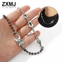 zxmj genshin impact necklace fashion clavicle chain trendy genshin peripheral necklaces for men hip pop sweater chains jewelry