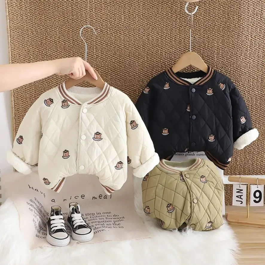 Зимняя детская одежда для малышей от 9 до 18 месяцев Рождественская Одежда