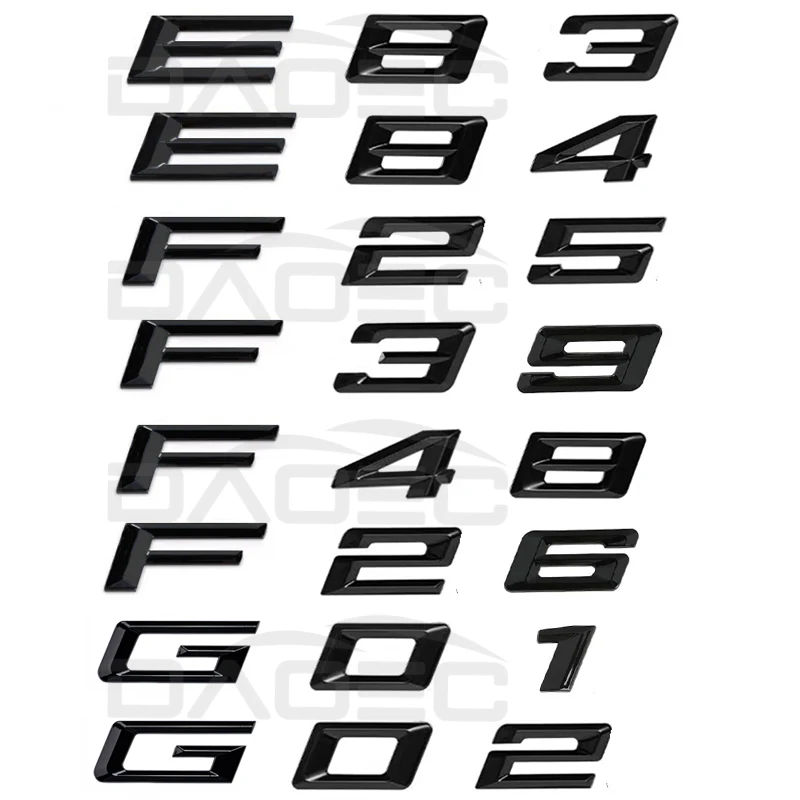

Car Words Logo Letters Badge Emblem Decals Styling Sticker For BMW X1 X2 X3 X4 E83 E84 F25 F26 F39 F48 G01 G02 Accessories