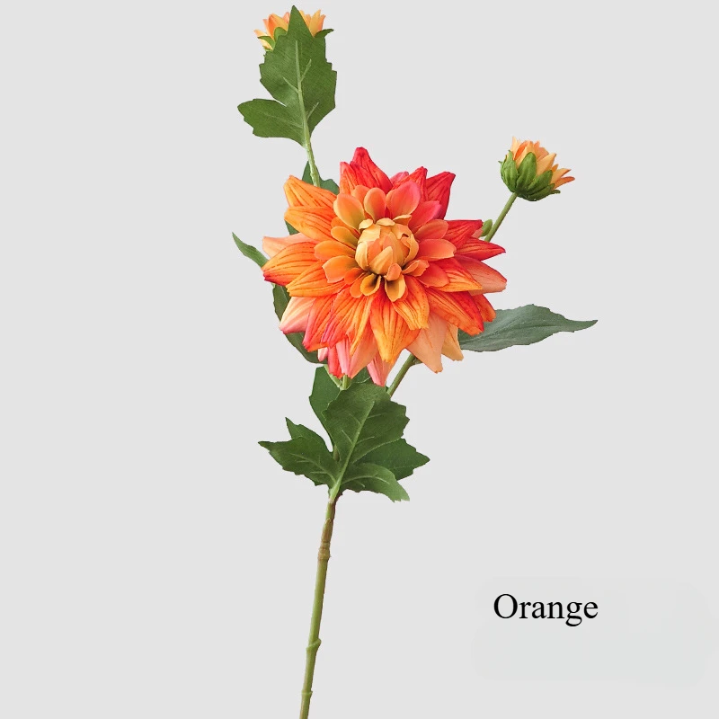 

Искусственный шелковый цветок георгин 65 см