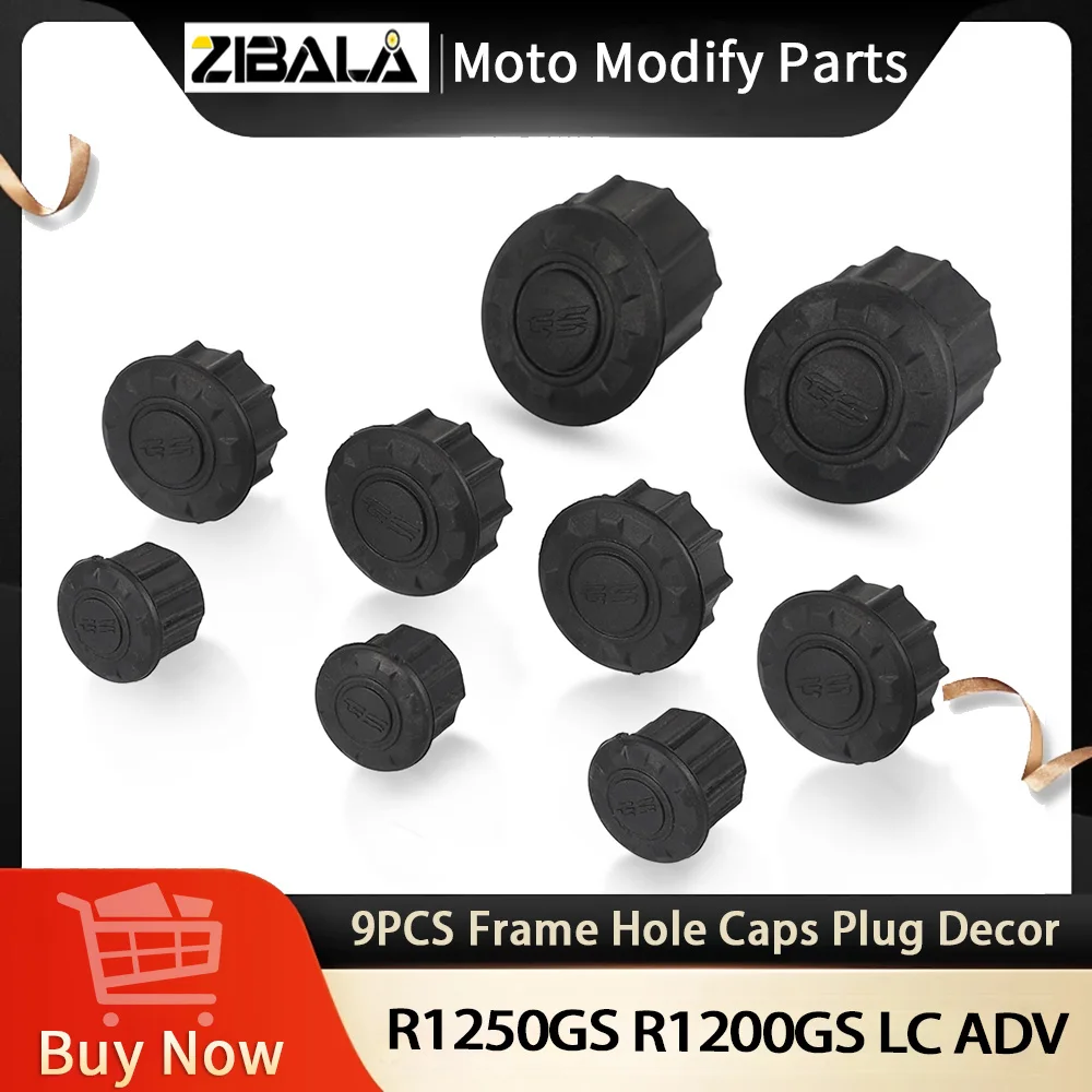 

R1250GS Frame Hole Cover Caps Plug Decor For BMW R 1250GS R 1250 GS R1250GS LC Adventure ADV R1250GSA 2019-2022 Frame Cap 9PCS