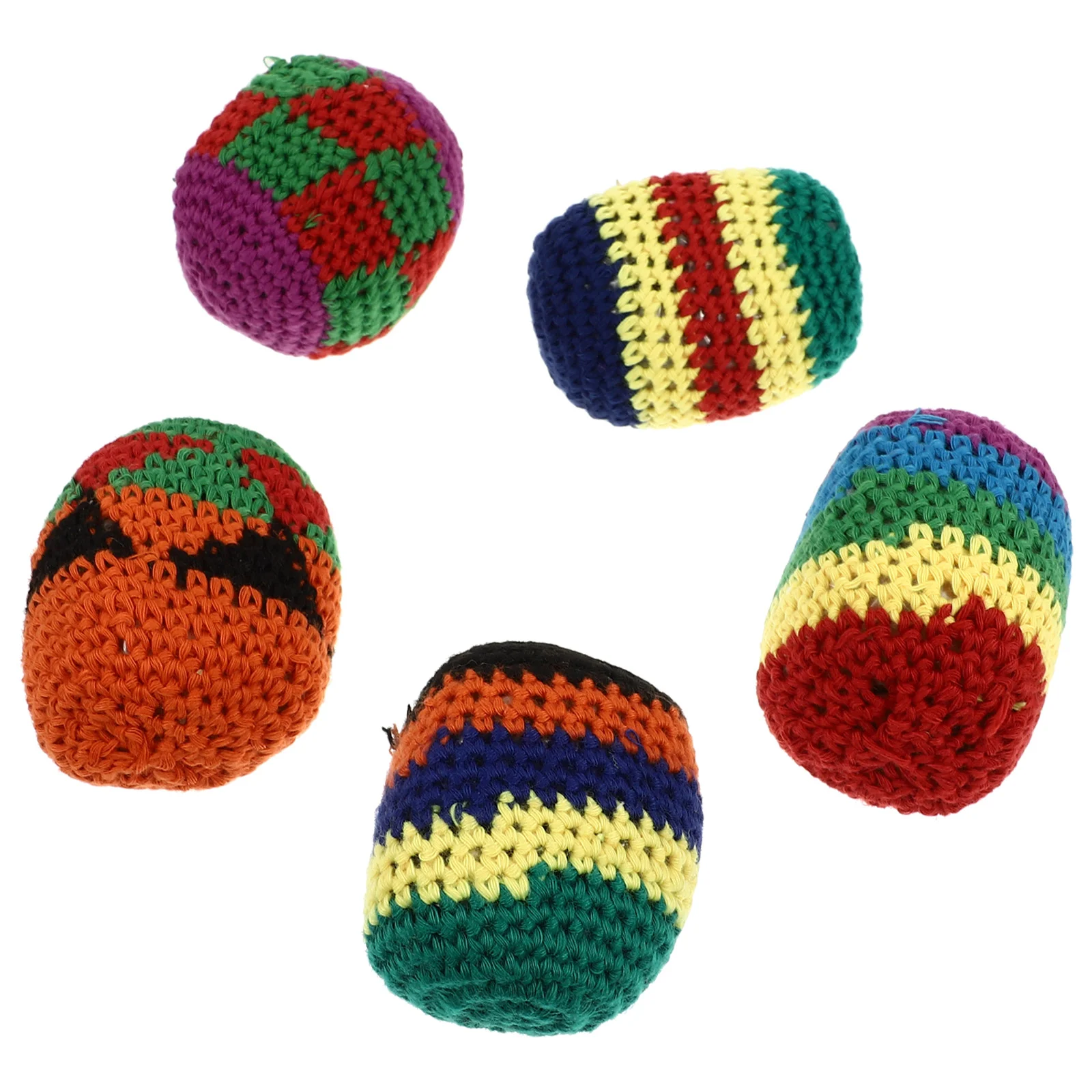 

5 Pcs Outdoor Wool Sandbag Child Kids Educational Toys Plastic Multicolored Hacky Balls