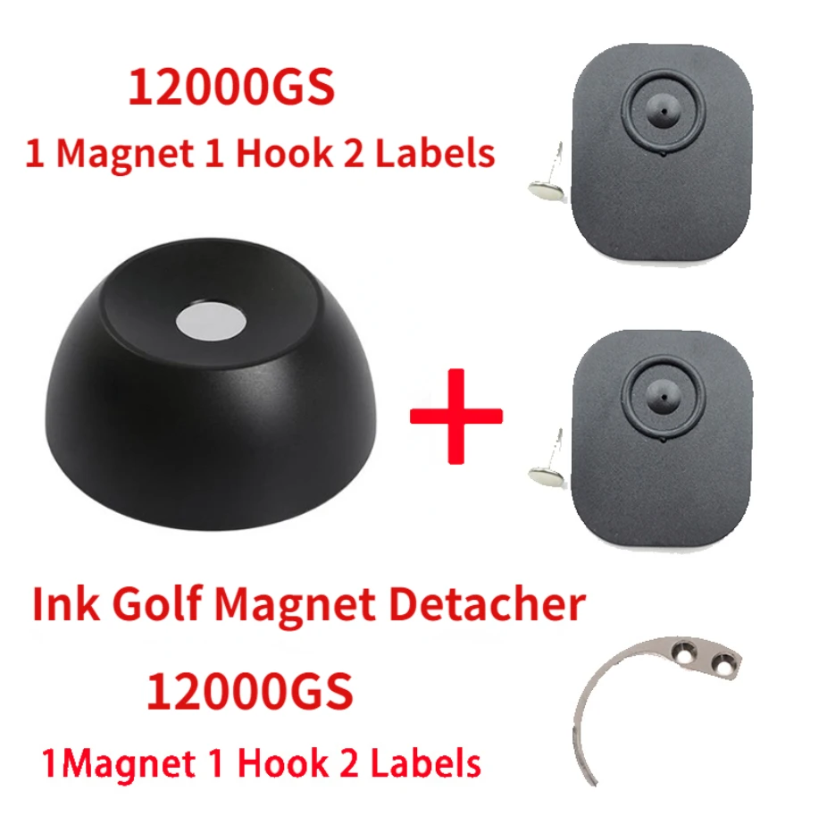 

12000GS EAS Ink Black Golf Magnetic Remover Unlock Tag Separator Anti-Theft Clothes Key Tag Remover alarm remover magnet