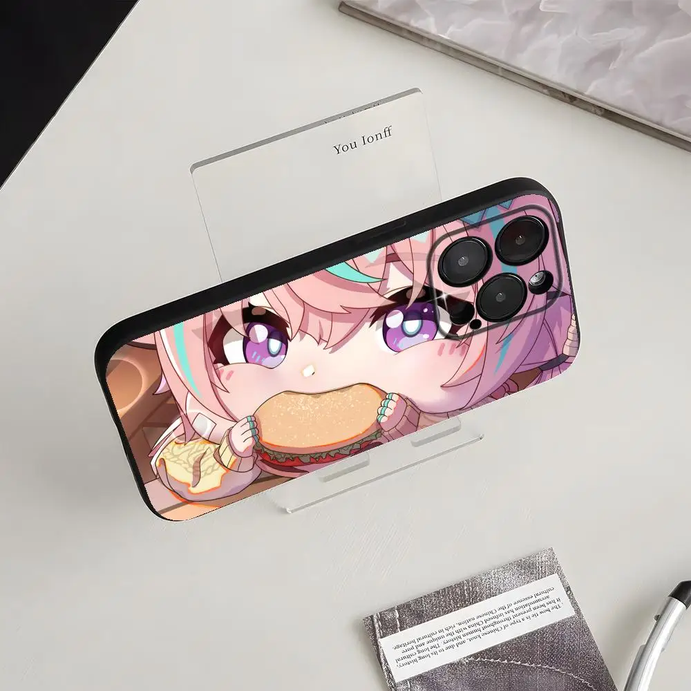 Фото Чехол для телефона Genshin Impact Varesa для iPhone 17 16 15 14 13 12 11 Plus Mini Pro Max, мягкий, черный, противоударный №3