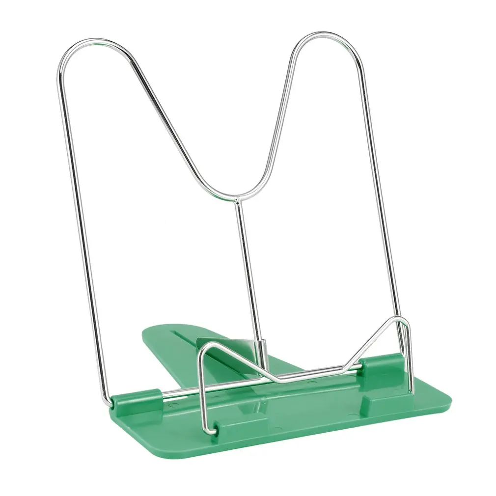 

2020 Adjustable Foldable Reading Book Stand Document Holder Desk Office Supply Stainless Steel Rack Plastic Base Reading Boo
