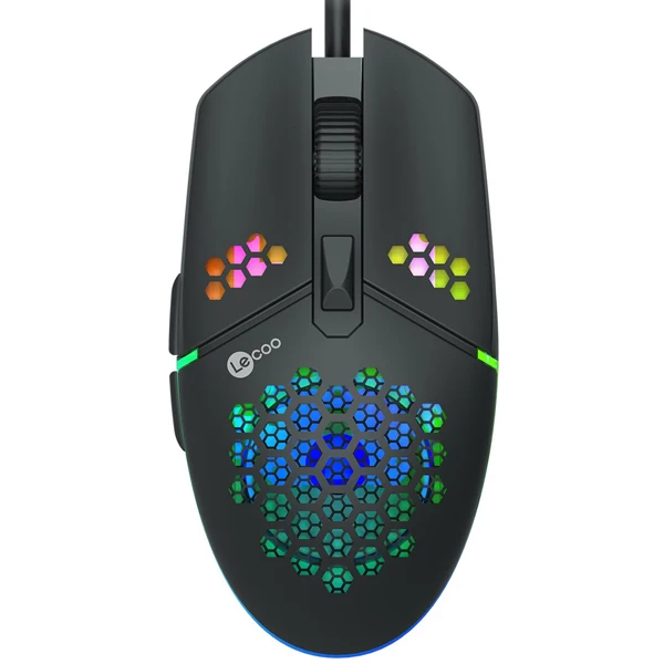 

FOR LENOVO LECOO 3200 DPI 6 key wired RGB LED lighting GAMING GAMING GAMING player MOUSE ergonomic silent illuminated USB Office PC Laptop