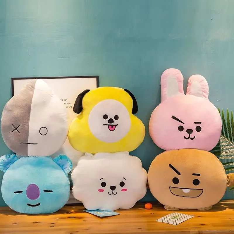 Фото Плюшевая кукла BT21 Kawaii 30 см, подушка в форме мультяшного персонажа, милые аниме-аксессуары, мягкая игрушка, подарок на день рождения №3