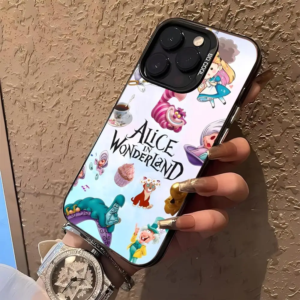 Чехол для телефона Alice S Adventures In Wonderland iphone 16 15 14 13 11 12 Pro Max Xr X Xs Plus черный серебристый