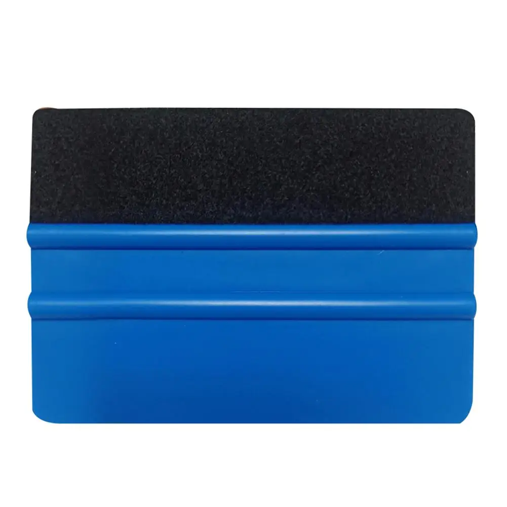 

Auto Styling Vinyl Carbon Fiber Window Ice Remover Cleaning Wash Car Scraper With Felt Squeegee Tool Film Wrapping Accessories