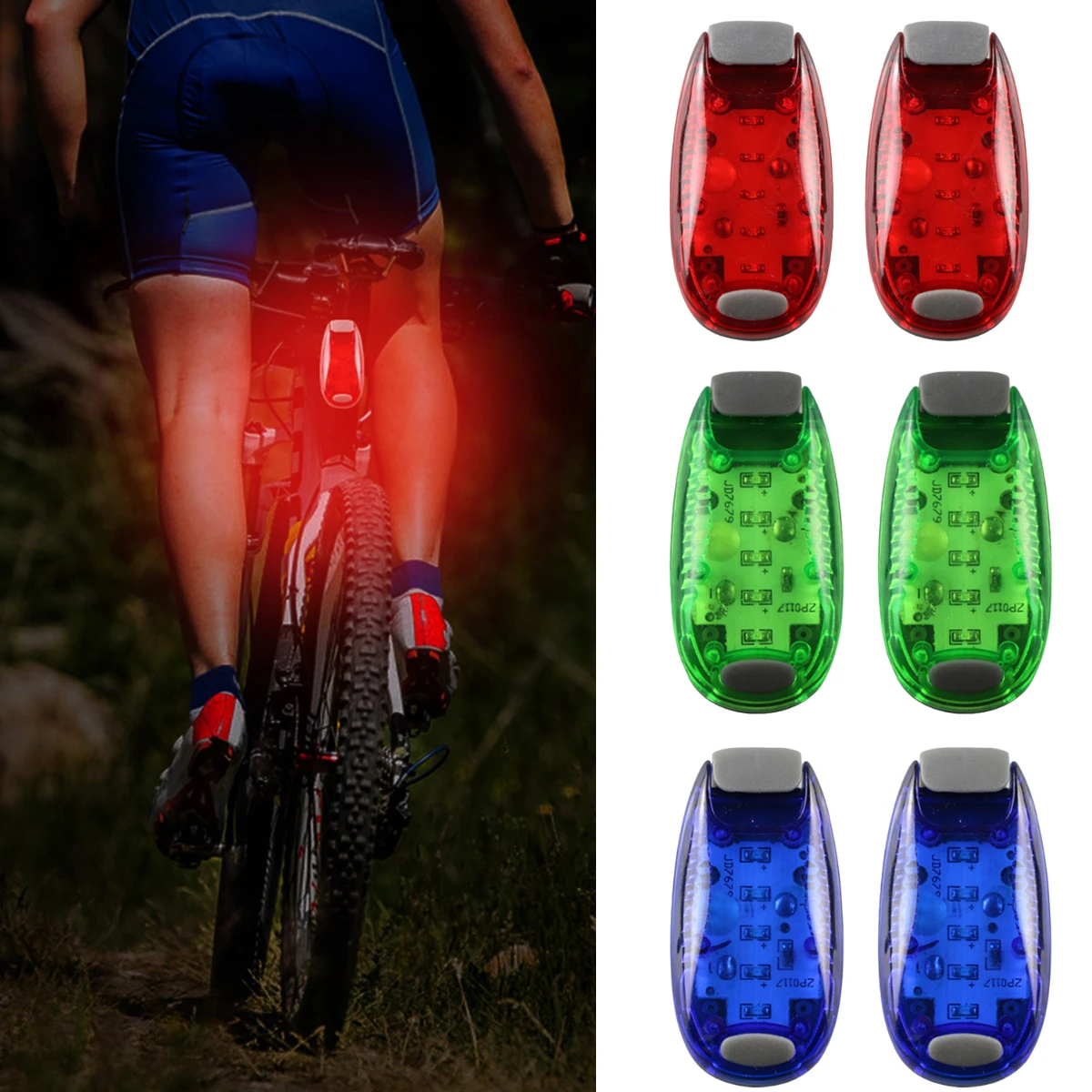 

LED Bike Tail Light Safety Brake Lights Rear Lamp Outdoor Sports Night Riding Cycling Safty Warning Light Bicycle Accessories
