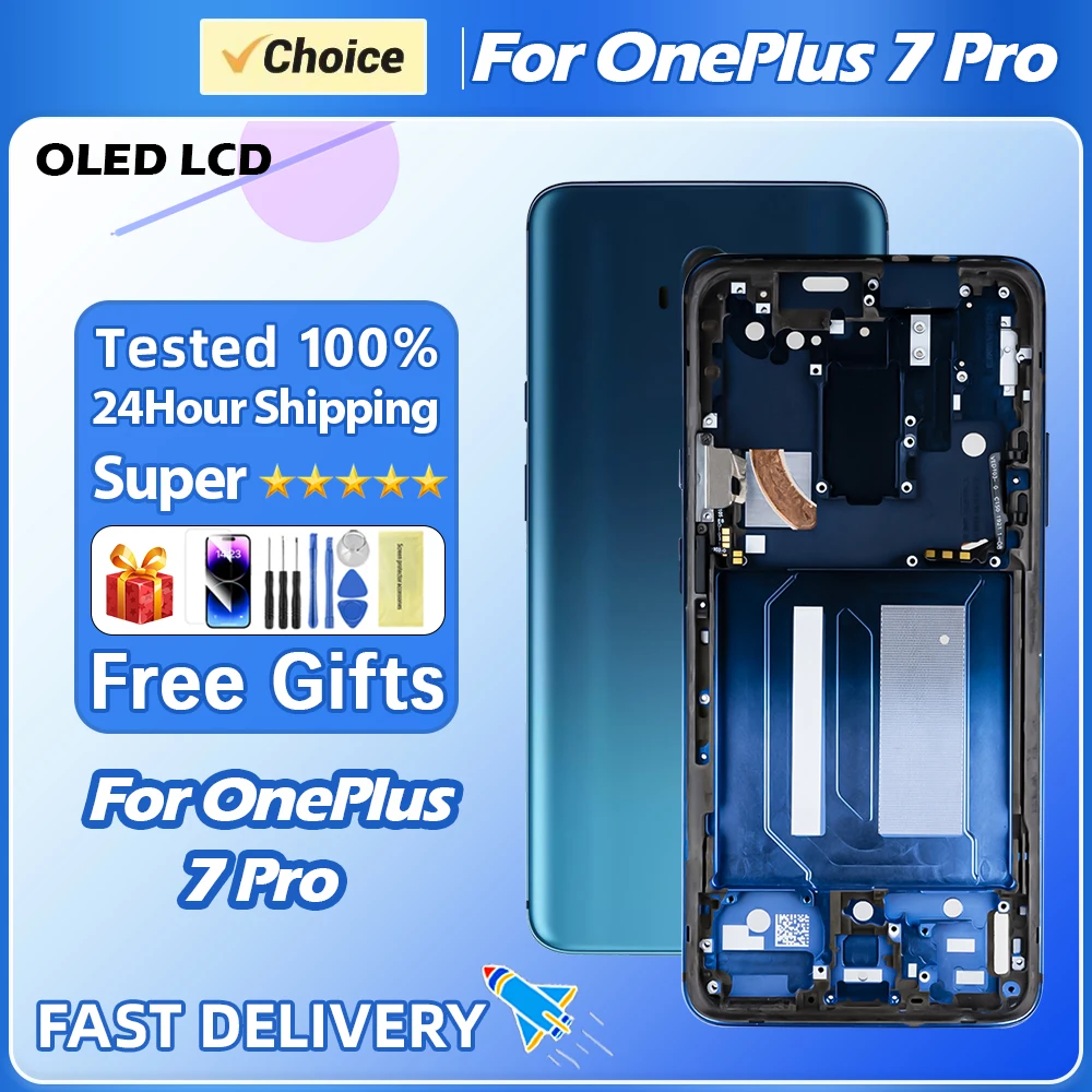 Oneplus 7pro Жк-дисплей С Рамкой 6 67-дюймовый Емкостный Сенсорный Экран Amoled Замена