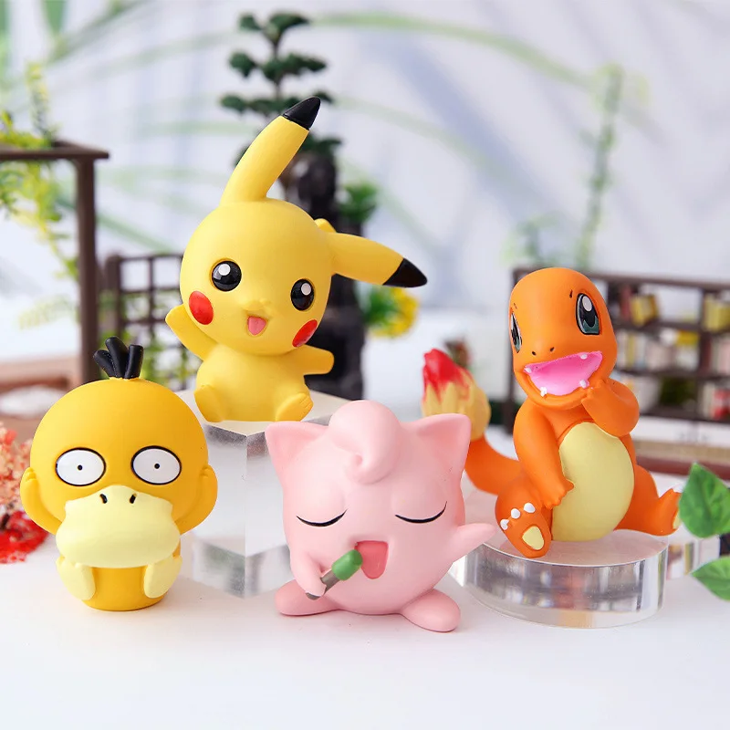 

Японские Мультяшные Аниме Pokemon глухая коробка, украшение из лапши, милая кукла покемона для девочек, подарок на день рождения, сюрприз, Подар...