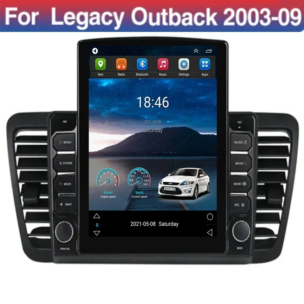 Автомобильный радиоприемник Tesla Style 2Din Android 13 для Subaru Outback 3 Legacy 4 2003-2009