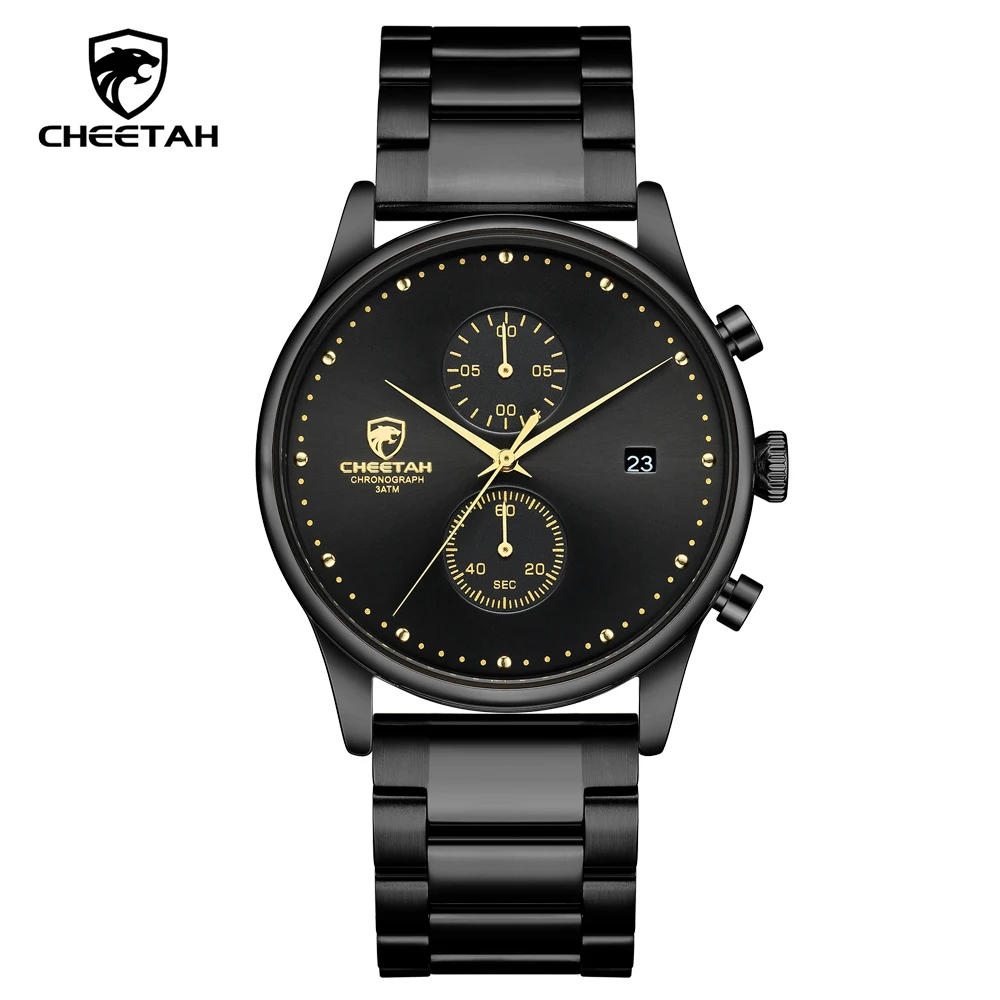 

CHEETAH Watches for Men Top Brand Luxury Waterproof Chronograph Quartz Mens Watch Stainless Steel Sport Wristwatch Male Clock