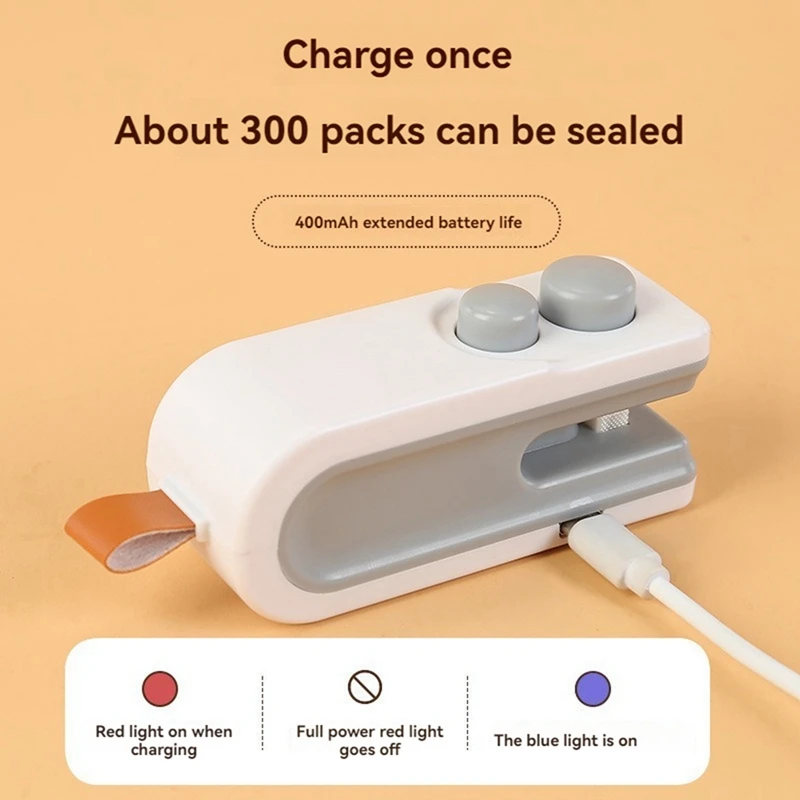 Мини-запайщик пакетов 2 в 1 перезаряжаемый через USB запайщик с чипсами термосварка