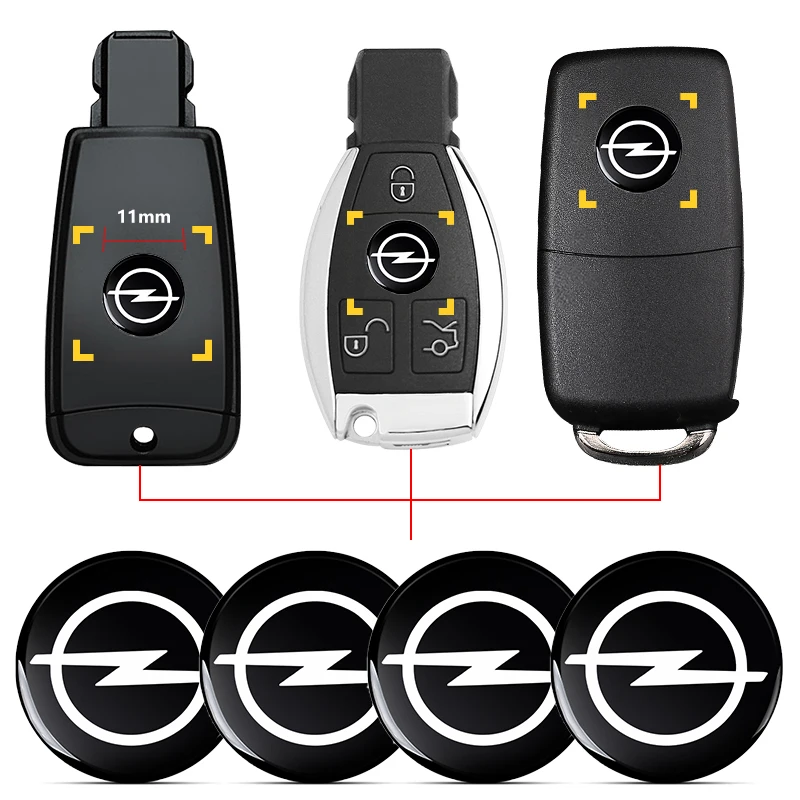

10pcs Car Keychain Badge Sticker Key Shell Logo Sticker For Opel Astra H J G K Insignia Corsa D Vectra C Zafira B Accessories