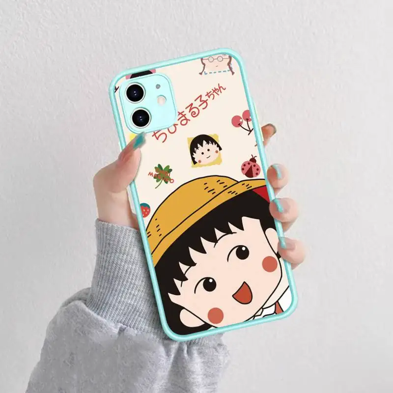 Cartoon C-ChibiS M-MarukoS C-ChanS Phone Case for iPhone 14 11 12 13 Mini Pro Max 8 7 Plus X XR XS MAX Translucent Matte Cover
