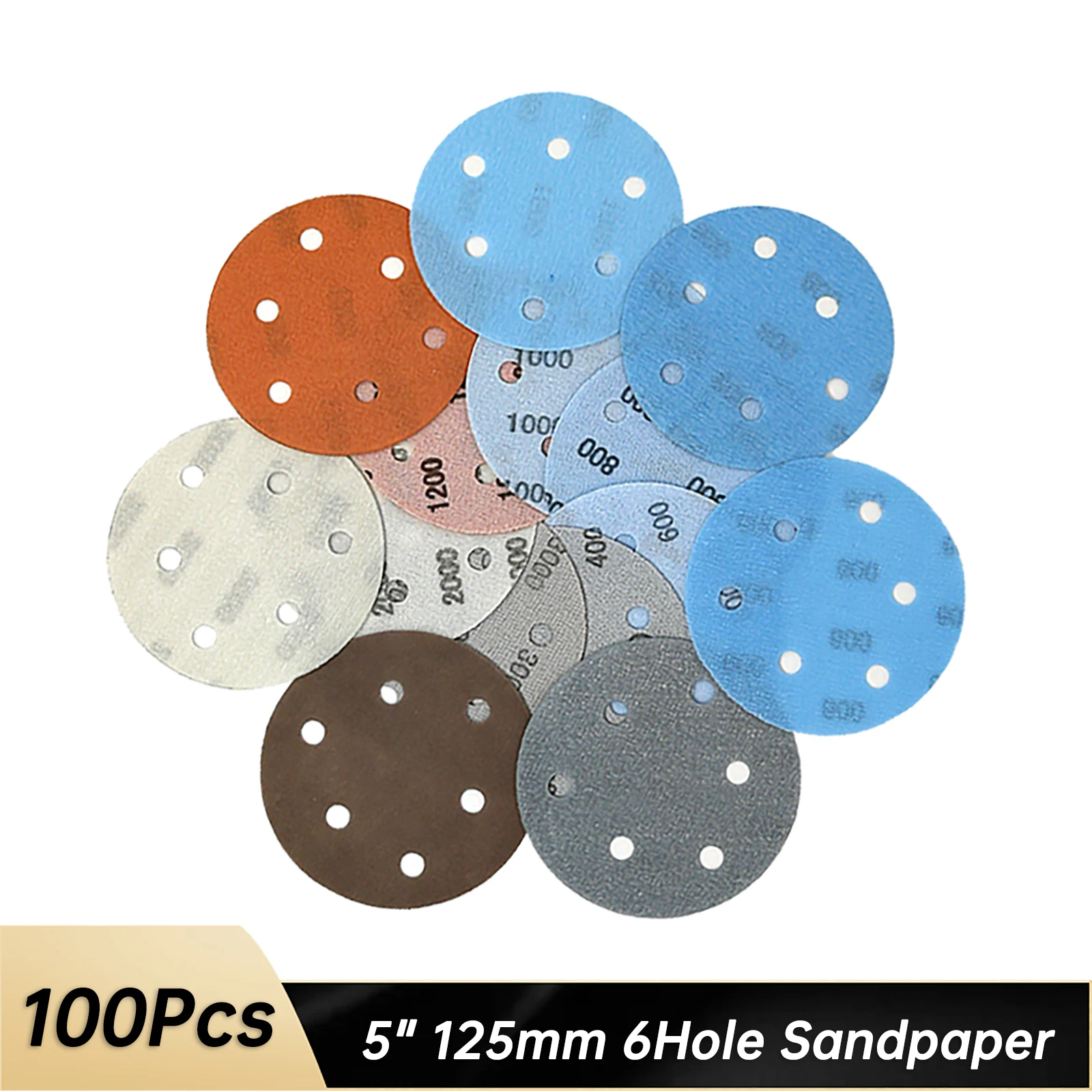 

1/5/10/25/50/100 шт., 5 дюймов, 6 отверстий