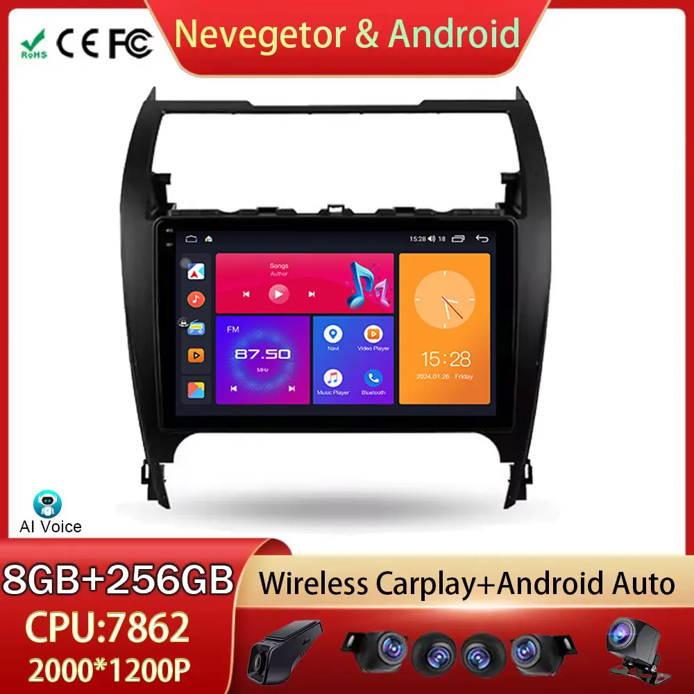 Автомобильный радиоприемник 4G для Toyota Camry 7 XV 50 55 2012-2014 Android автомобильный