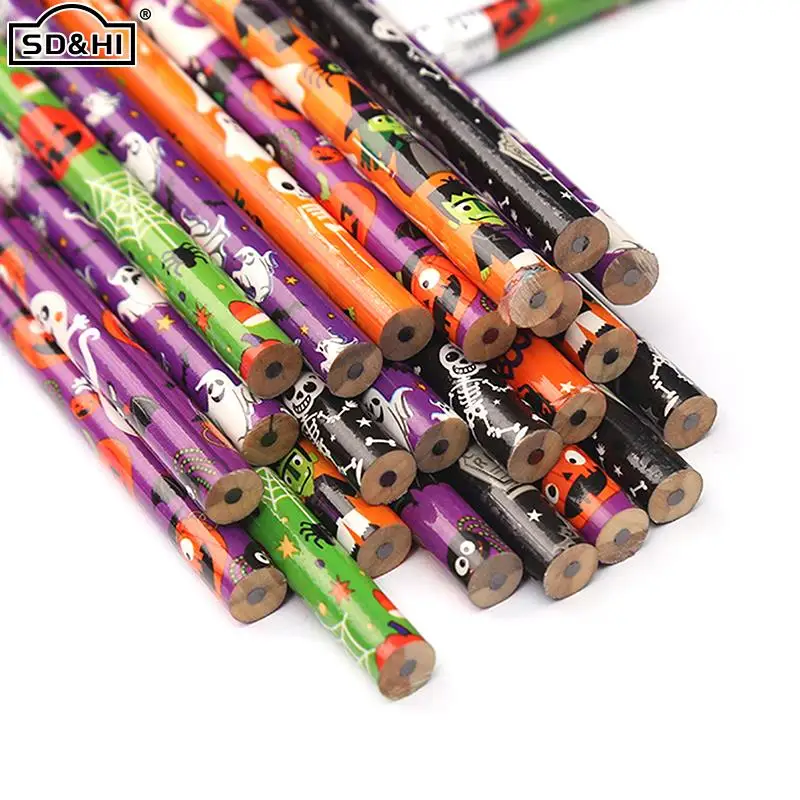 S With Eraser Eco-friendly Writing Pens Halloween Party Favors Kids Gifts Random Color