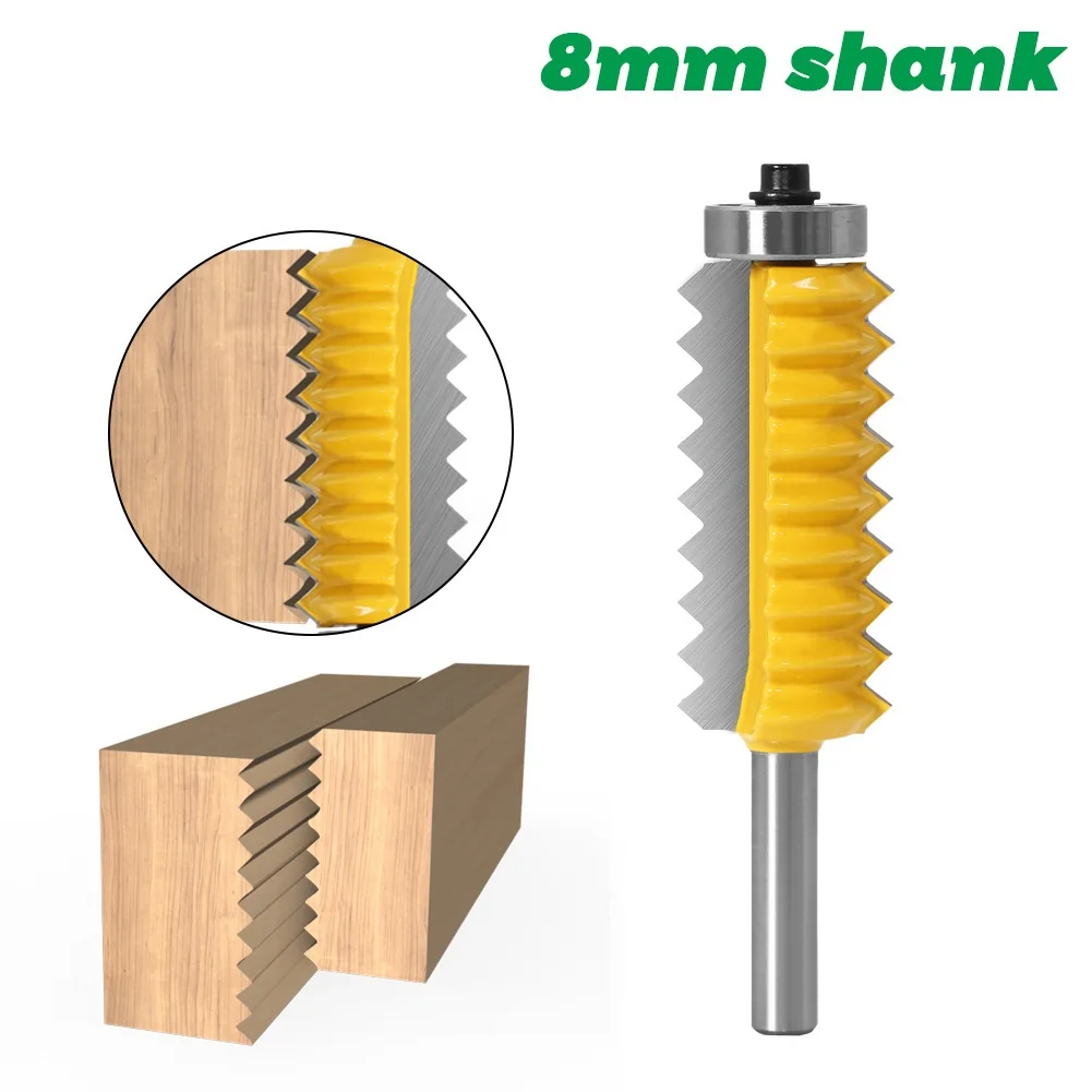 

1PC 8MM Shank Milling Cutter Wood Carving Finger Joint Glue Milling Cutter Raised Panel V joint Router Bits Wood Tenon Woodwork