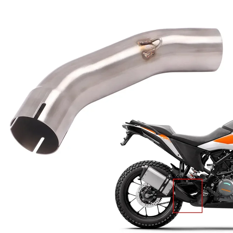 

NEW2023 Reserve Catalyst Middle Pipe Modified Motorcycle 51mm Exhaust Muffler Pipe Stainless Steel for Duke 390 250 Adventure 20