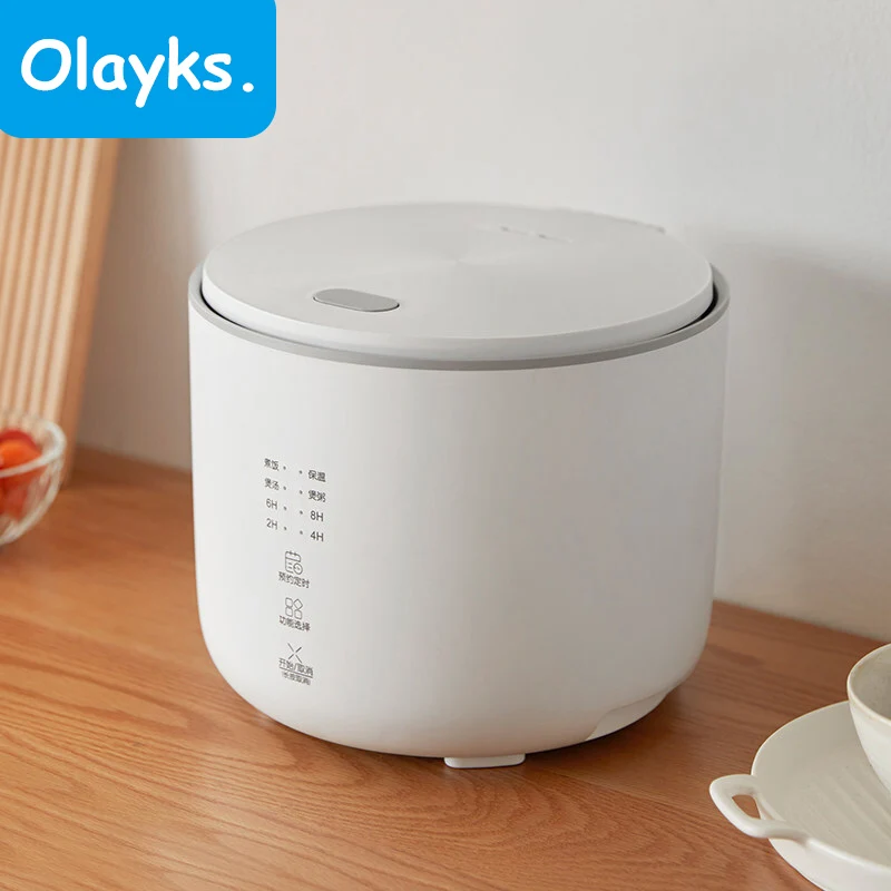

Olayks Mini Electric Rice Cooker 2L Automatic Household Kitchen Electric Cooker Multifunctional Non-Stick Cooking Appliance