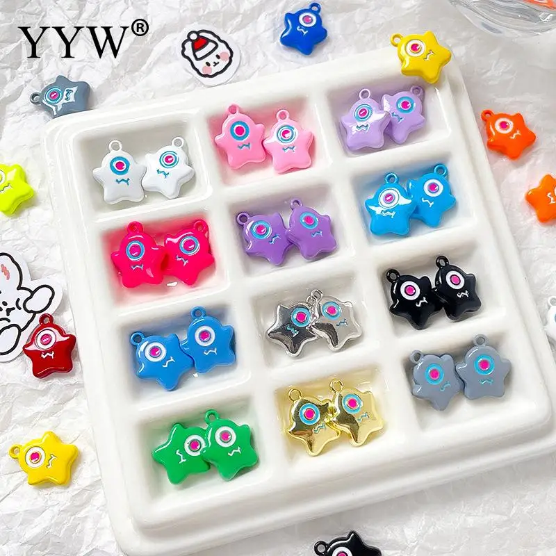 

10 шт. кавайные призраки мультфильм одноглазные искусственные бусины для изготовления ювелирных изделий цепочка для телефона брелок ожерелье браслет аксессуары