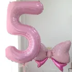 40 дюймов Макарон жемчужные синие розовые цифры фольгированный шар 0-9 для мальчиков и девочек День Рождения Вечеринка Baby Shower Свадебные украшения
