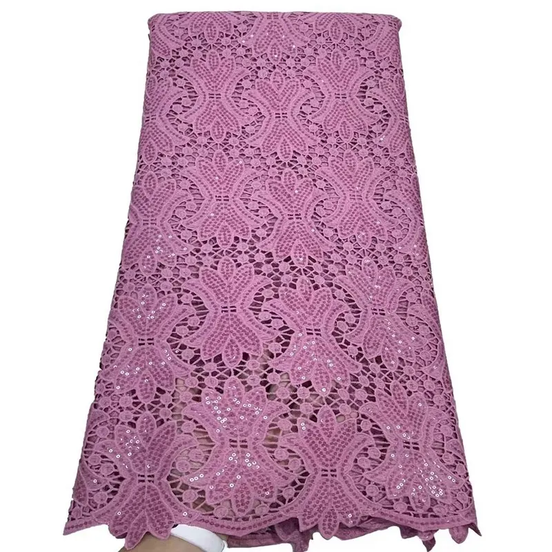 

Высококачественная французская сетчатая кружевная ткань с блестками, африканские кружевные ткани для свадьбы TS1160