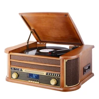 multifunctional music center nostalgia vinyl turntable old record players with usb sf radio speaker