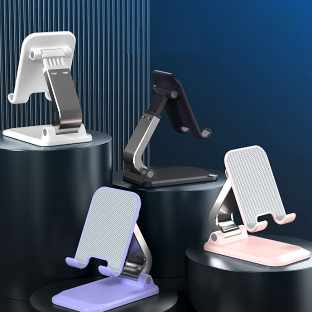 

Anti-slip Aluminum Alloy Tablet Phone Holder For IPhone Huawei Xiaomi Phone Stand Desk Tablet Folding Stand Desktop