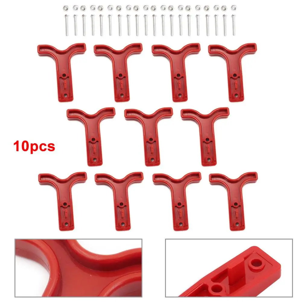 

For Anderson Plug Connectors T Bar Handle Handle Multi-pole Connectors Corrosion Resistant For 50amp Connectors Plastic Red