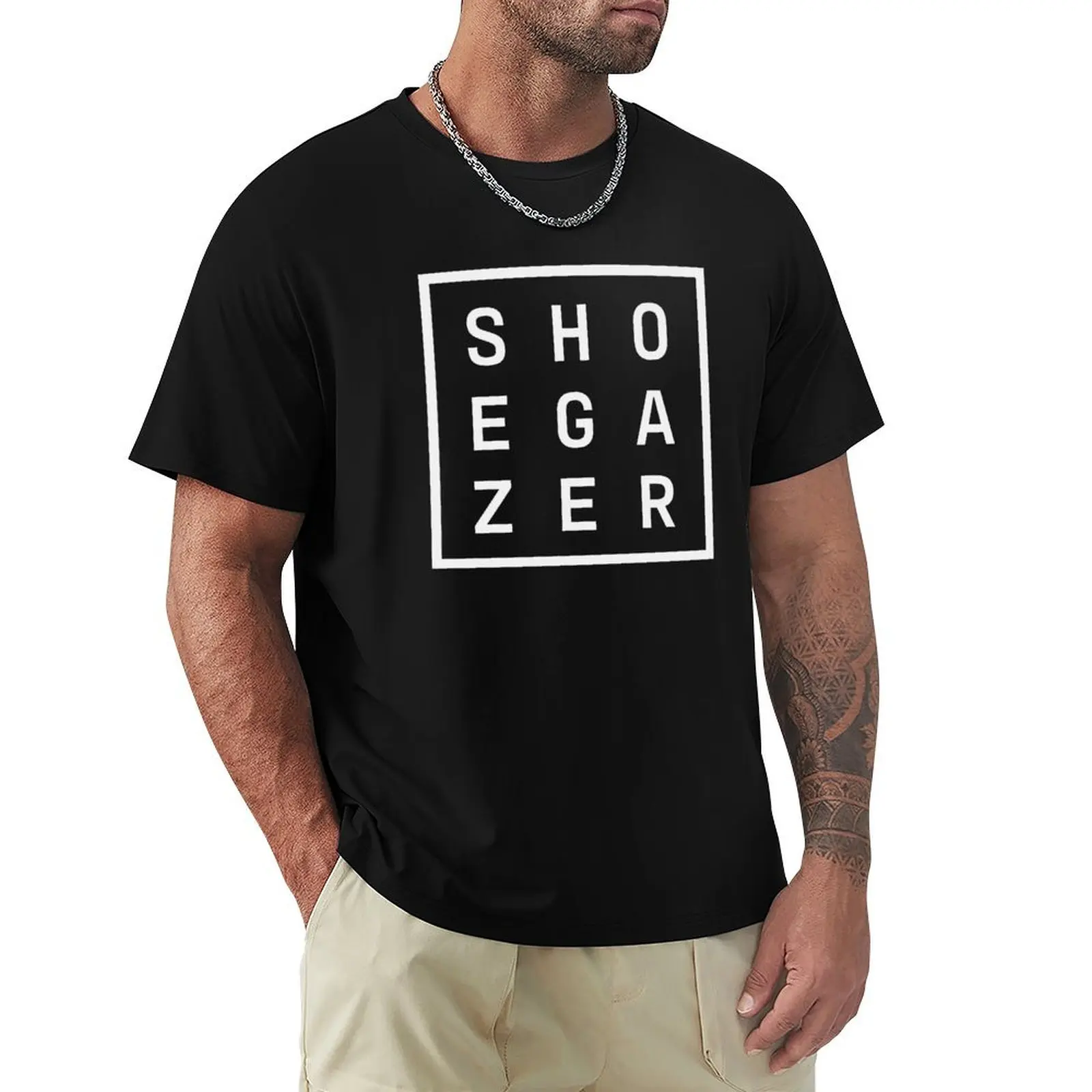 Фото Футболка с типографским дизайном Shoegazer для повседневного образа. №1