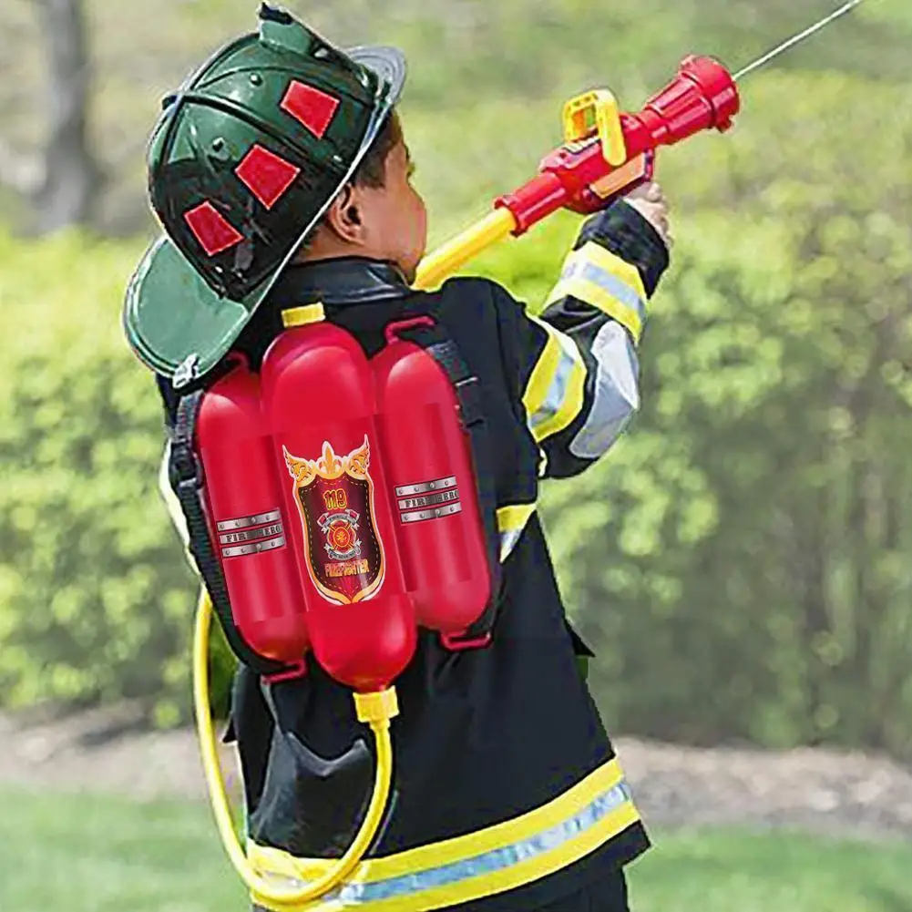 

Children's Firefighter Fire Extinguisher Backpack Water Beach Fireman Children's Equipment Playing Toy Role Outdoor Toy Toy K3M4
