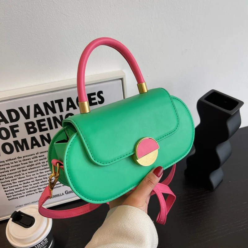 

Женская сумка Новинка весна-лето 2023 модная трендовая сумка через плечо Корейская версия универсальная сумка через плечо контрастных цвето...