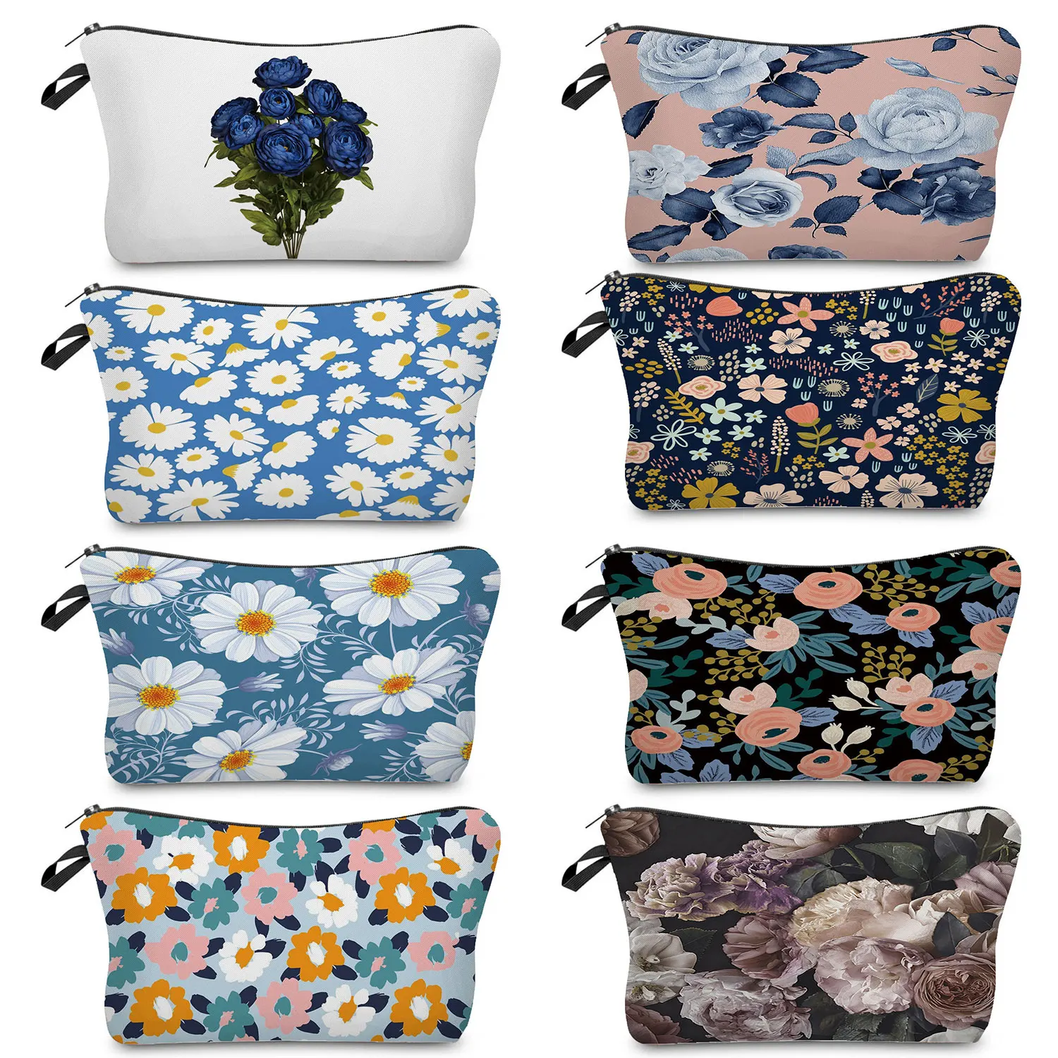 

Women's Cosmetic Bag Travel Portable Toiletry Bag Pencil Cases Teacher Appreciation Gifts Print Ladies Makeup Organizer Floral