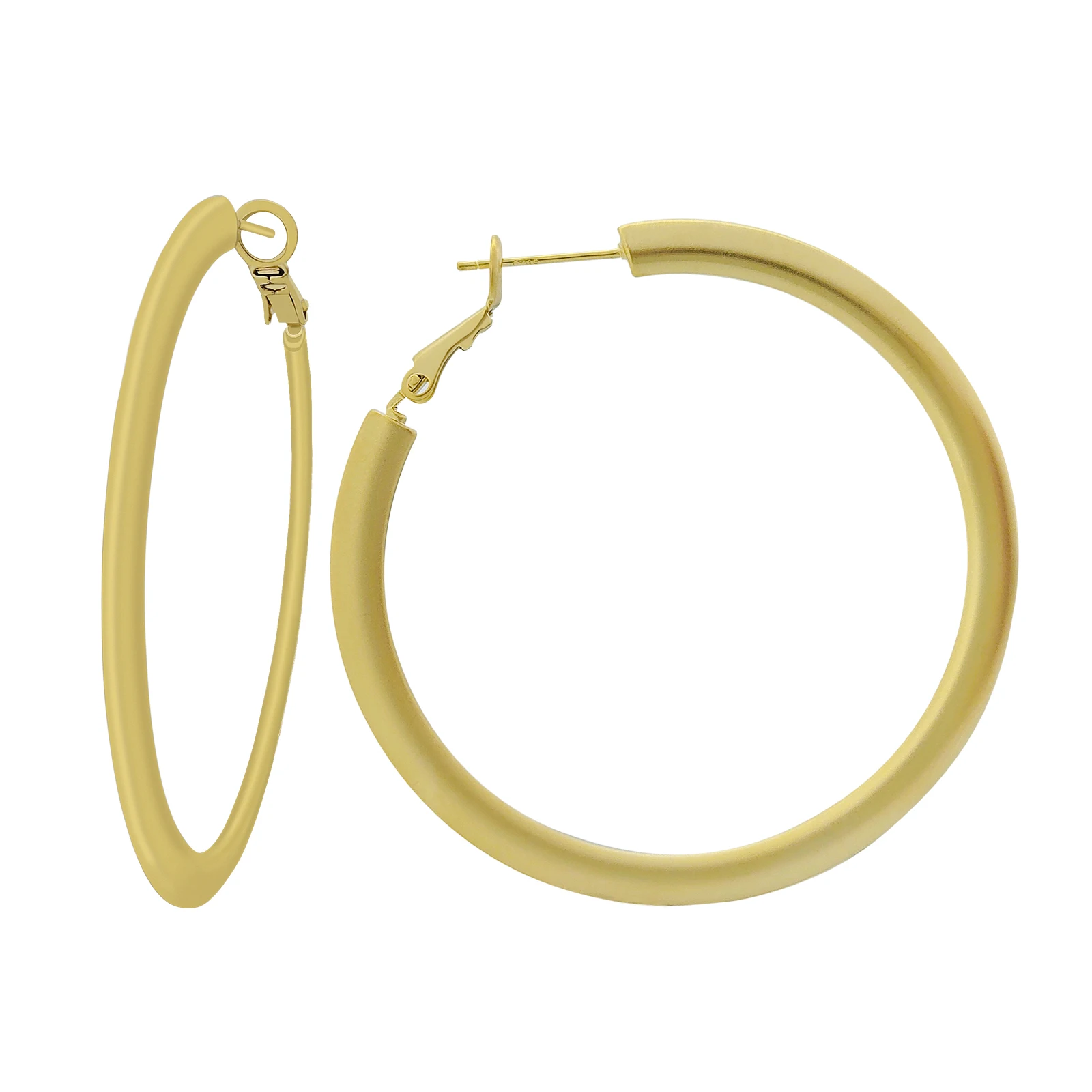 

Женские серьги-кольца из серебра 925 пробы с позолотой 14 к