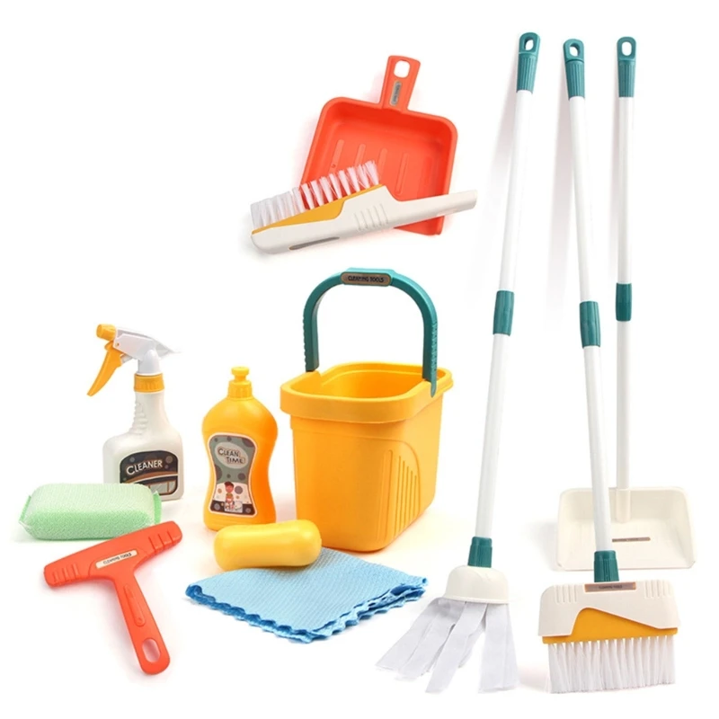 

Boys Girls Early Educational Cleaning Utensils Household Chores Pretend Play Toy Home Toddler Housekeeping Playset