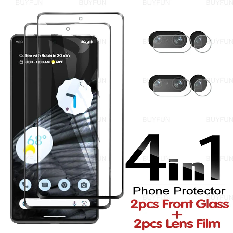 

Закаленное стекло 4in1 HD для Google Goo Gle Pixel 7 Pro 6,7 ''9D, изогнутая Защита экрана для Pixel 7 Pro, фотокамера, пленка для объектива