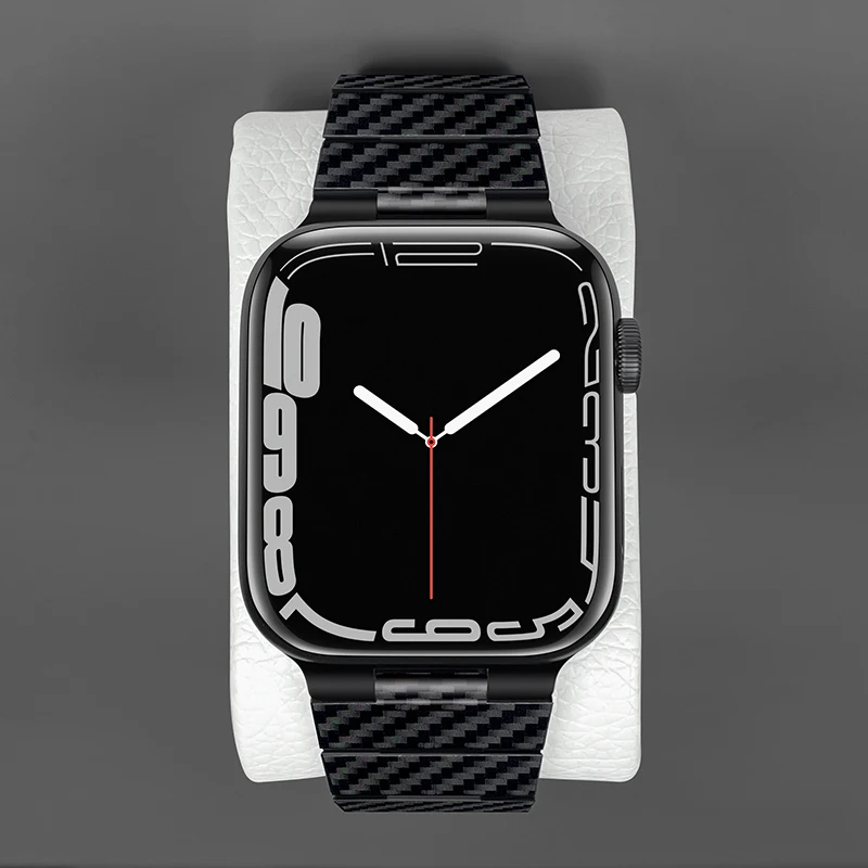 Carbon Fiber Watchband for Apple Watch Band 44mm 42mm 40mm 38mm 45mm Bracelet Strap for iwatch 7 6 SE 5 4 3 2 Series Accessories