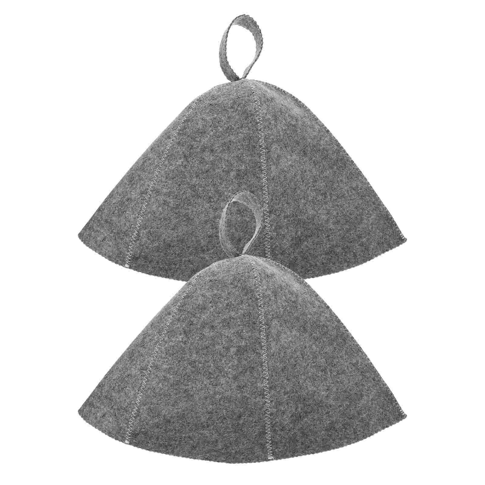 

2Pcs Felt Sauna Hat Thickened Comfortable Sauna Hat Bathing Hat Lightweight Sauna Hat