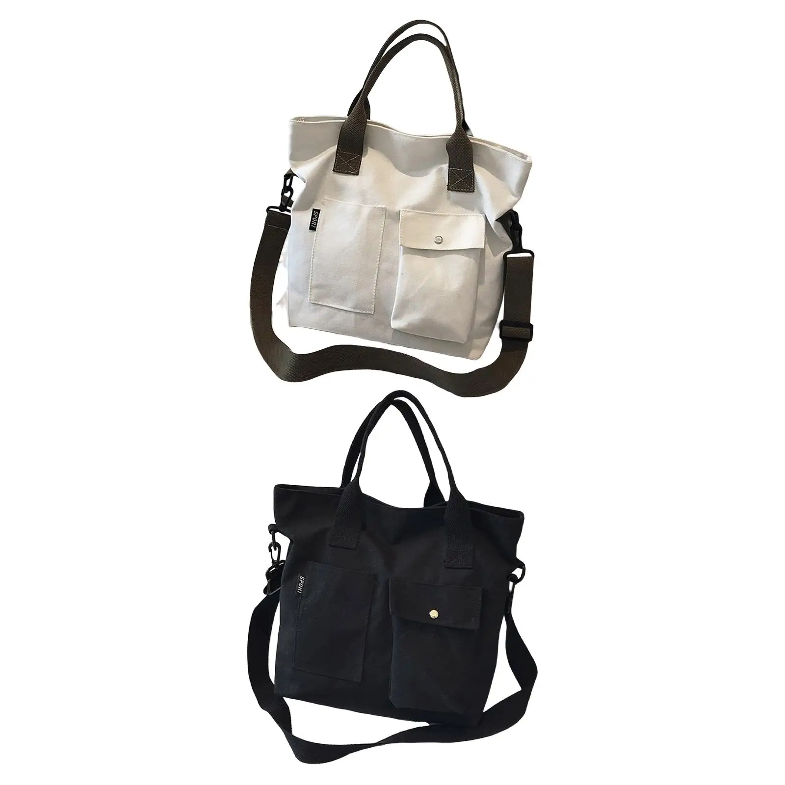 na co dzień płócienna torba zakupy dla kobiet o dużej pojemności i wieloma kieszeniami. Lekka ramię wielokrotnego...