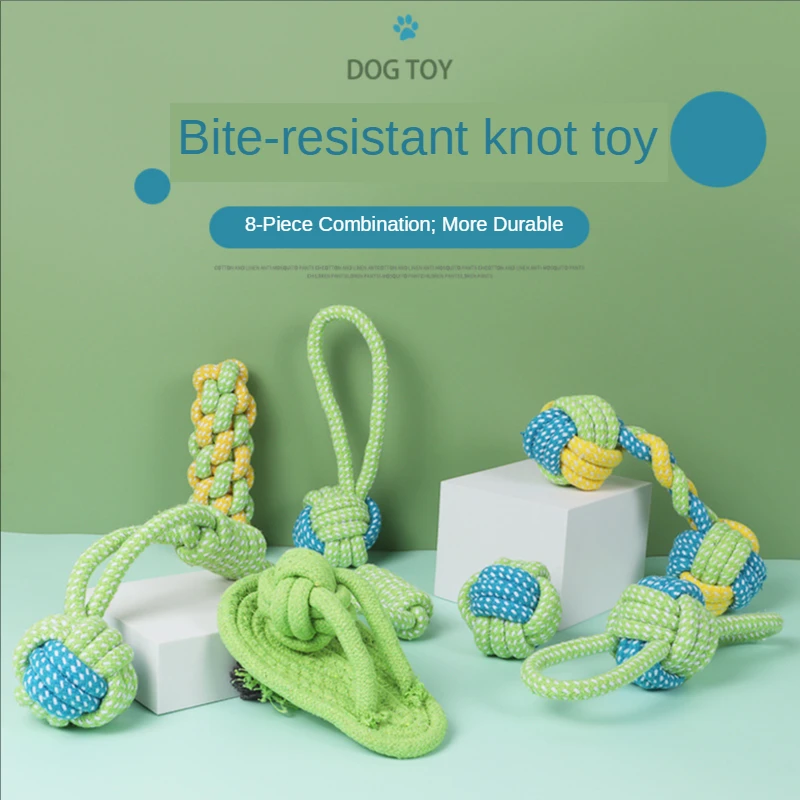 

8 Pcs Dog Chew Toys Non Toxic Interactive Bite Resistant Pet for Small Dogs Cleaning Teeth Puppy Playing Accessories Animals